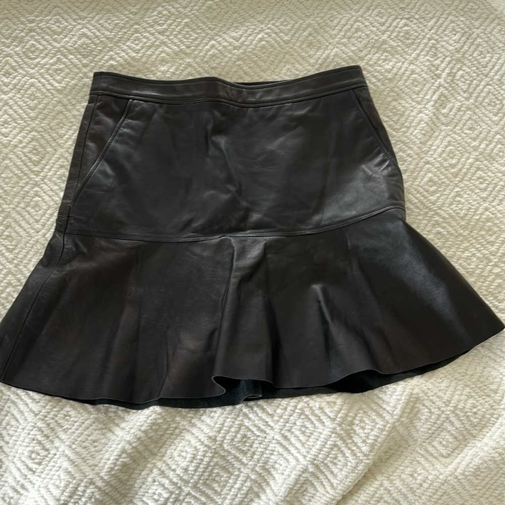 Coach leather mini skirt